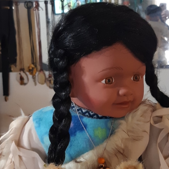 Babydoll Southwestern Culture Doll baby in American Native design outfit - Picture 9 of 9